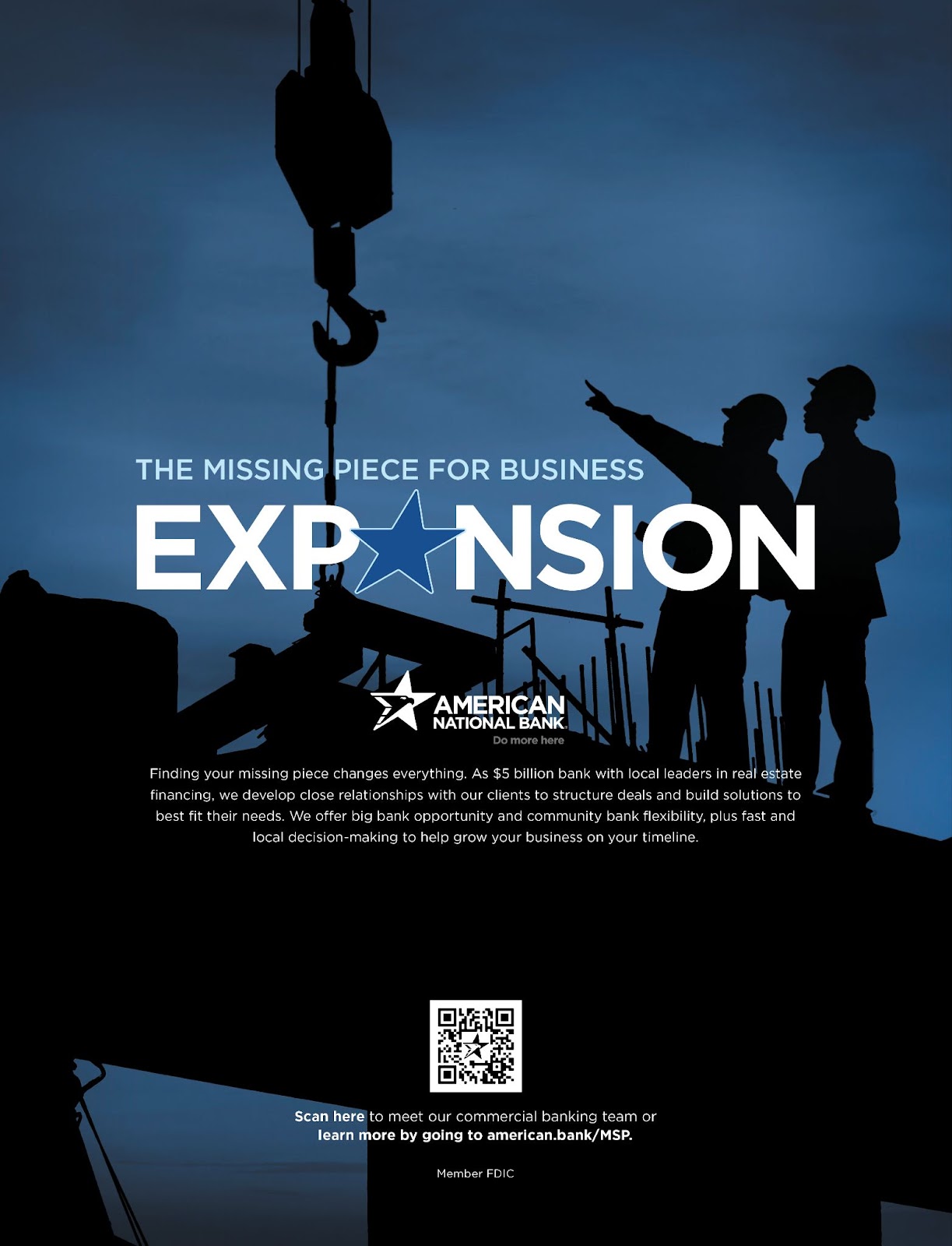A magazine advertisement by Bailey Lauerman for American National Bank. A magazine advertisement by Bailey Lauerman for American National Bank.